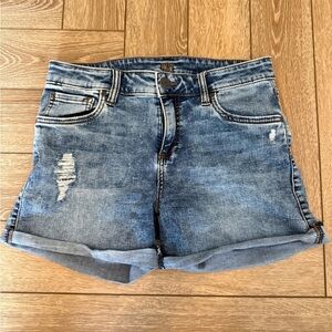 Kut from the Kloth Distressed Blue Jean Shorts